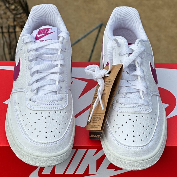 Nike Court Vision Low NN Womens 7 Youth 5.5Y White Sustainable Casual Sneaker - Picture 4 of 11